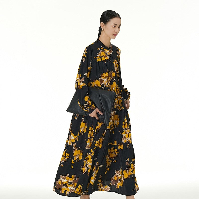 Pleated Oversized Cake Dress