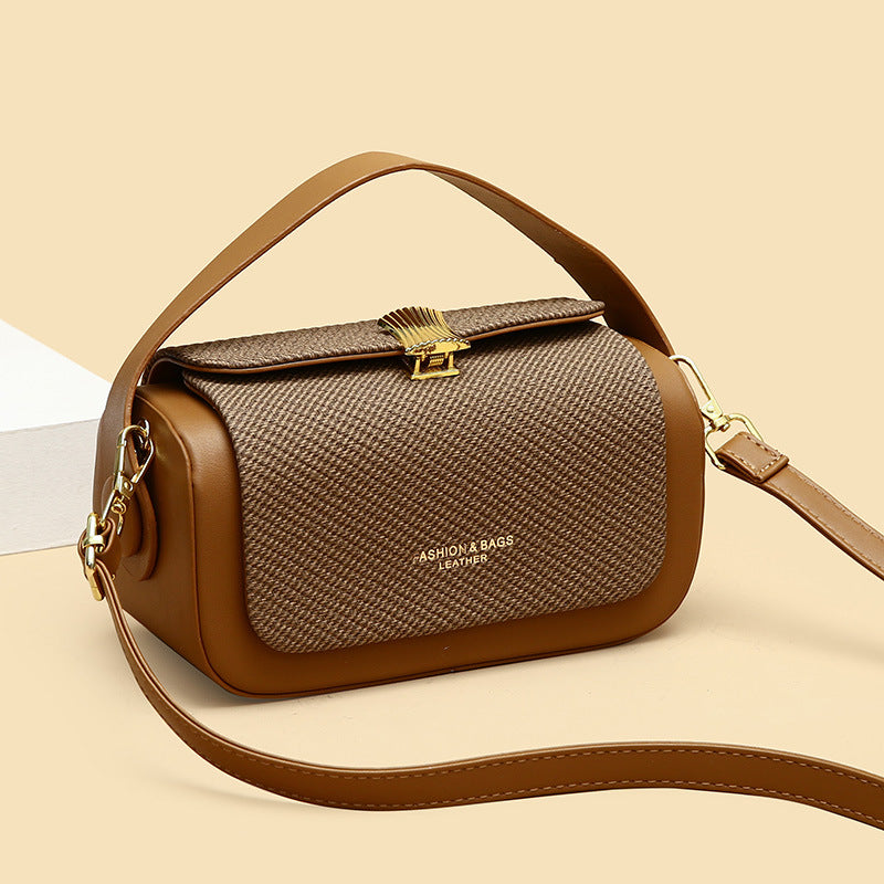 Women's Small Square Crossbody Bag - PU Leather Shoulder Bag with Phone Pocket