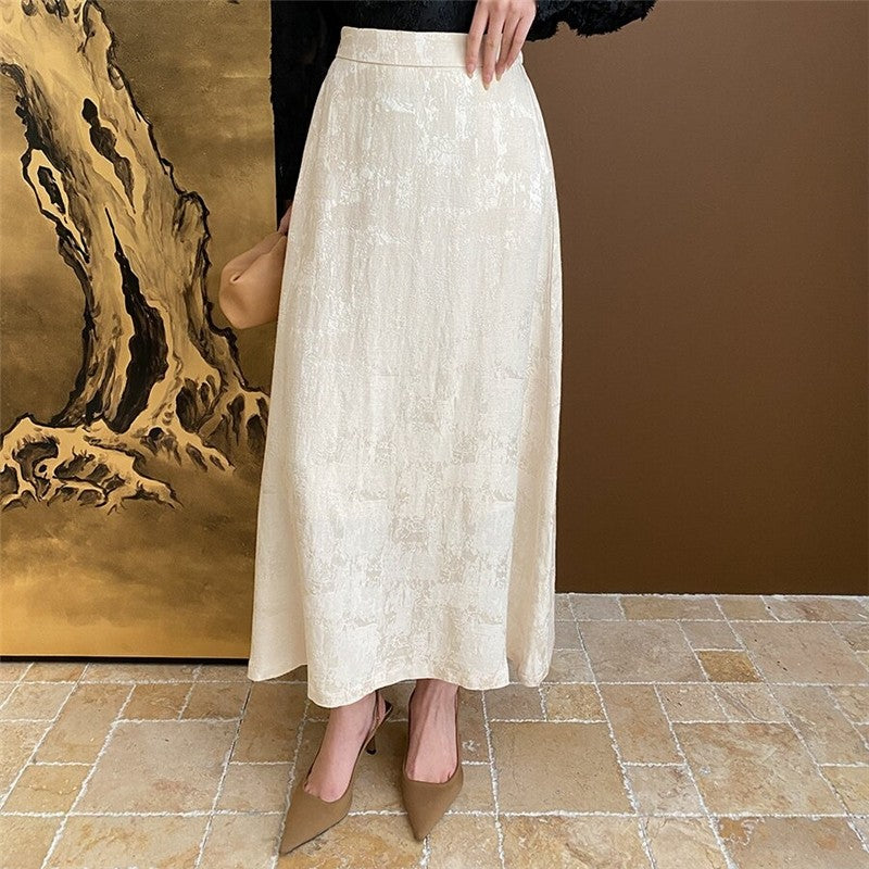 Floral Jacquard Vest and Skirt Ensemble