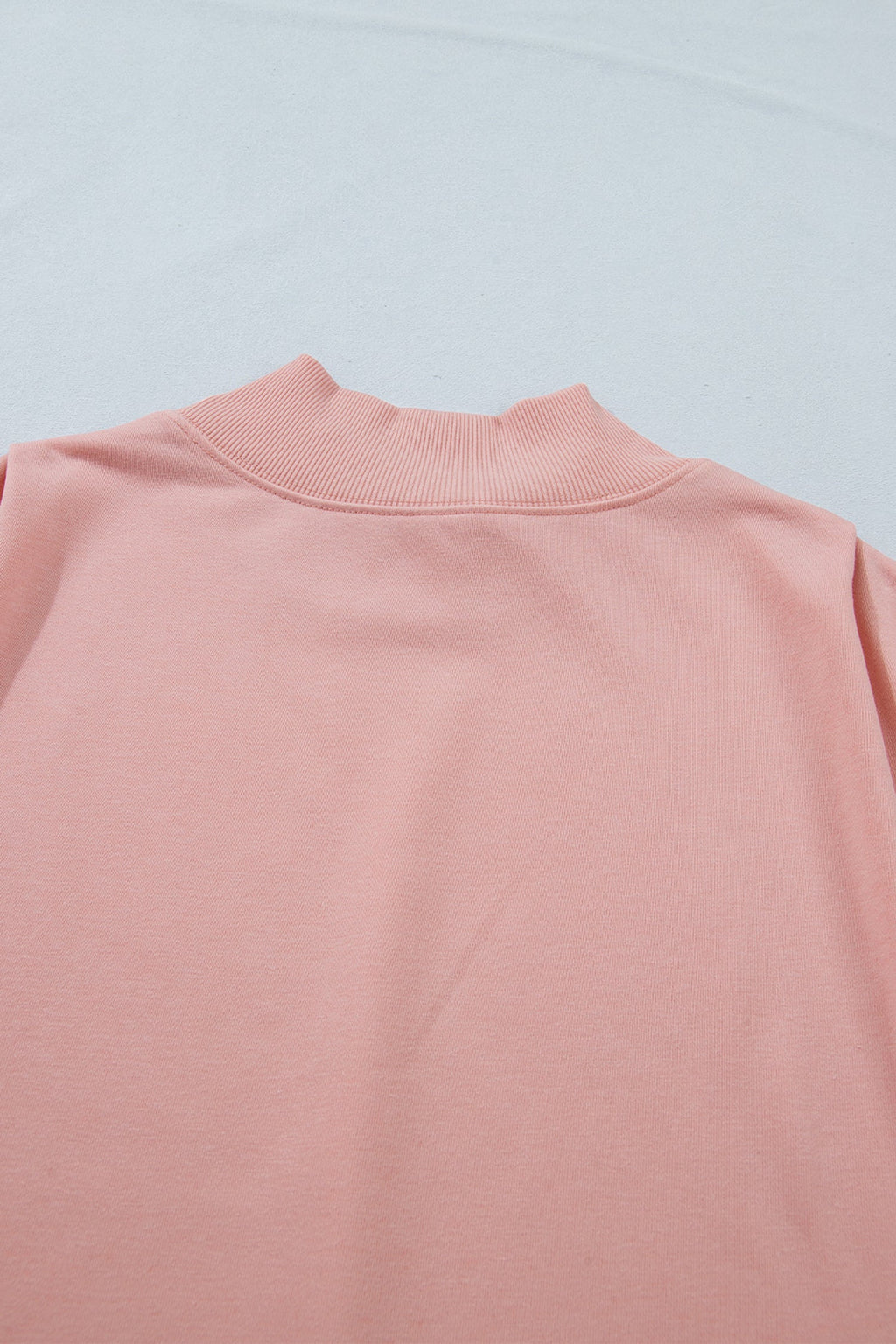 Pink Solid Color High Neck Cap Sleeve Loose Top