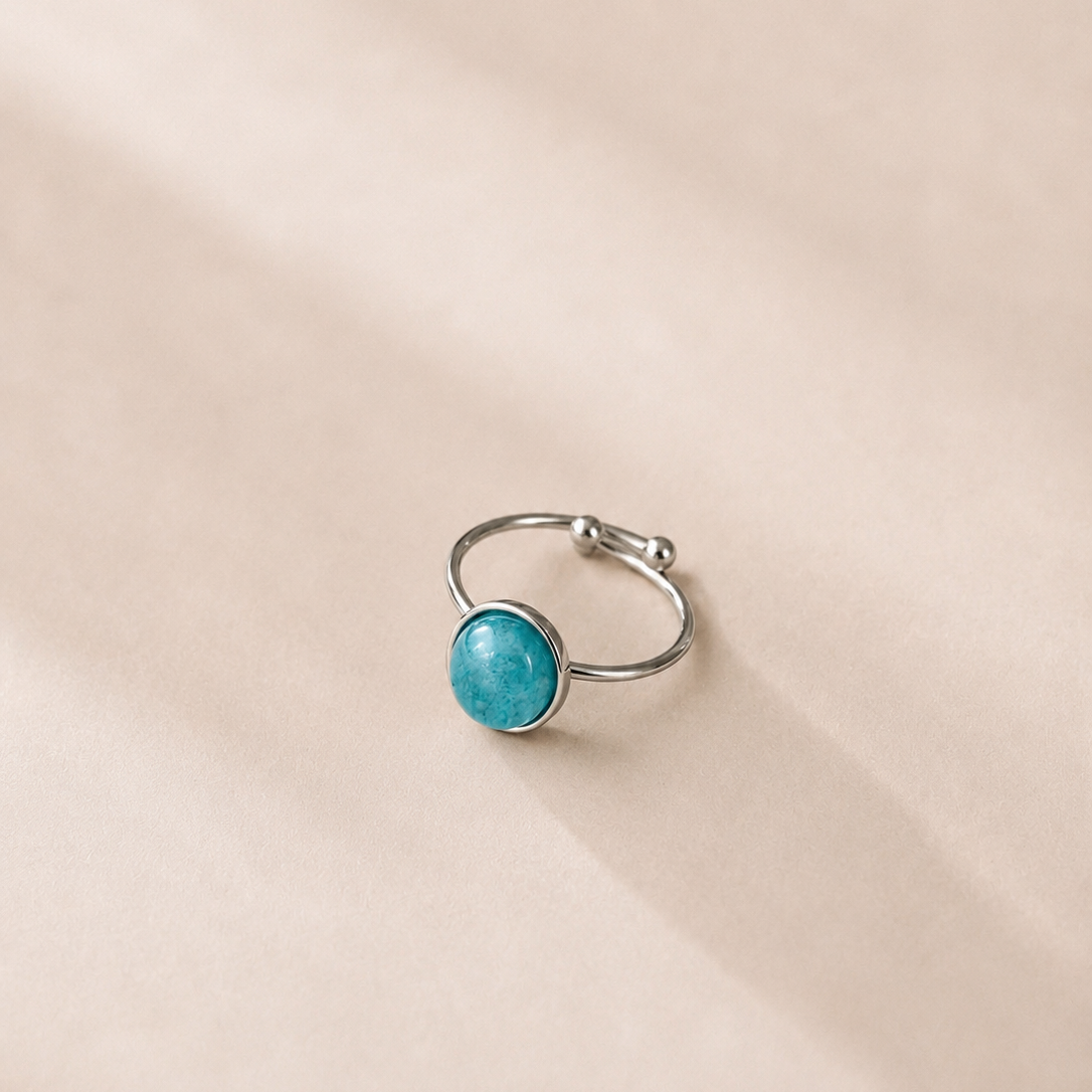 Turquoise Adjustable Ring - Iris
