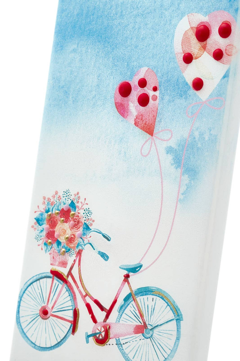 Flatyz Valentine Bike With Heart Balloons Candle