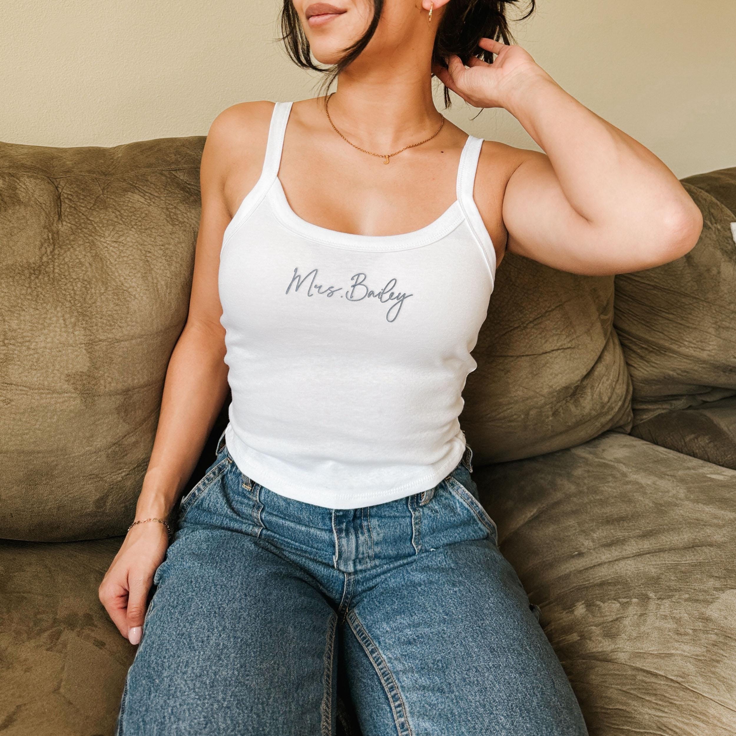 Custom Embroidered Bella Canvas Future Mrs. Tank Top