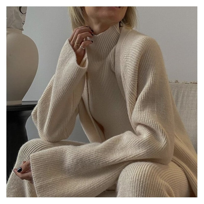 Cozy Cardigan and Matching Trousers Ensemble