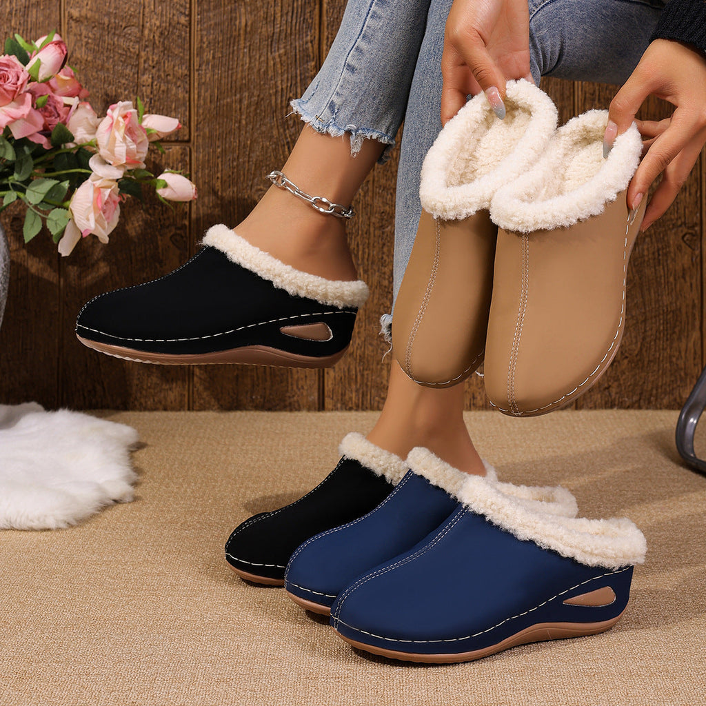 Plush Wedge Sandals