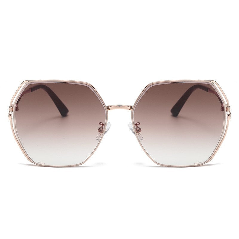 Fashion Large Metal Frame Outdoor Sun Protection Polarized Sunglasses