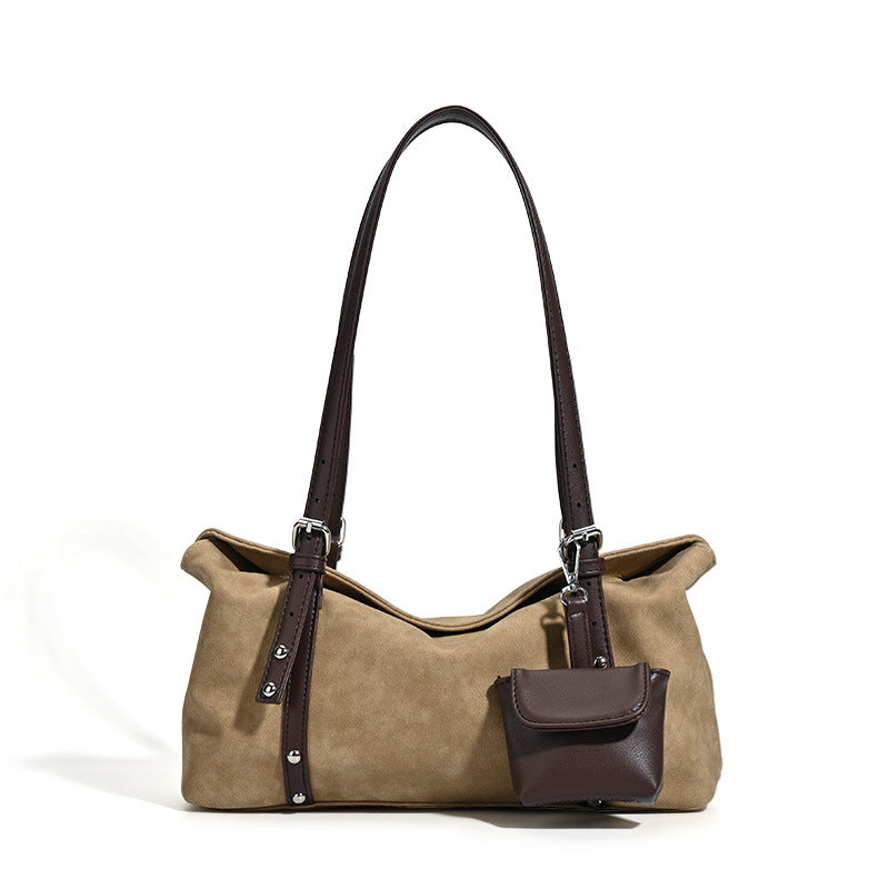 Retro Suede Pillow Bag For Women - Large Capacity Crossbody Shoulder Bag