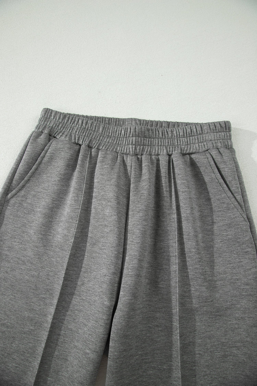 Gray Half Zip Polo Tee Casual Pant Set