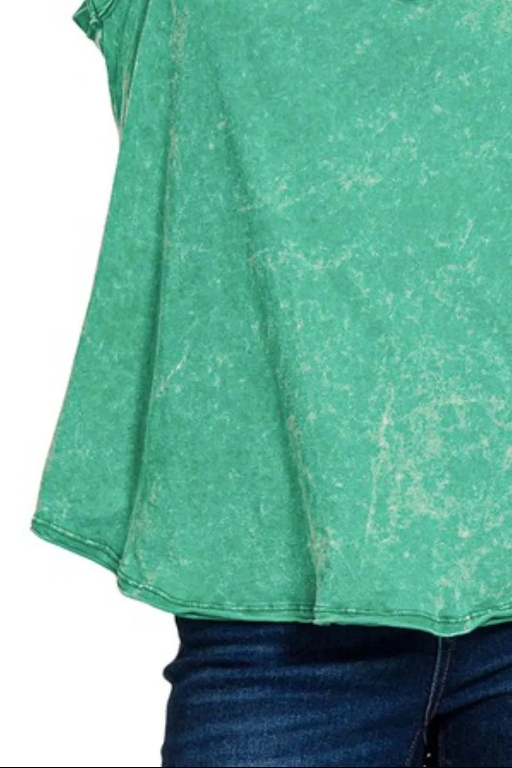 Crinkle Washed V-neck Sleeveless Top