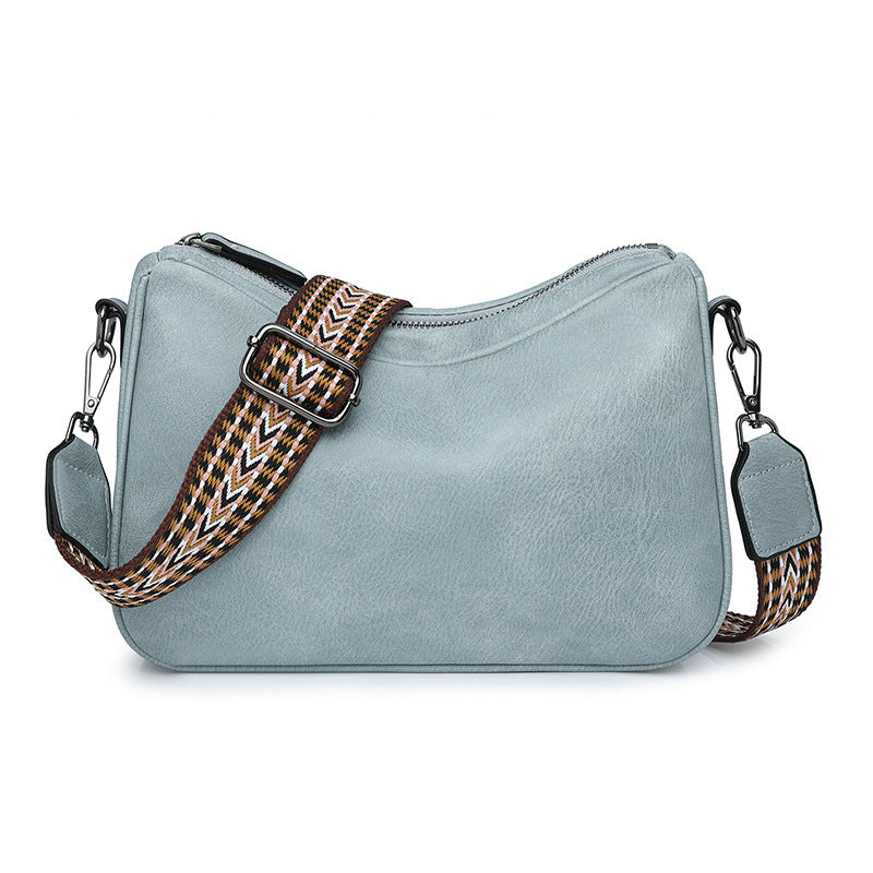 Korean-Style Soft PU Leather Crossbody Bag