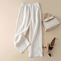 Slim Fit High-Waisted Straight Leg Casual Pants
