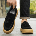 Men's British Style Derby Loafers – Suede Slip-On Casual Shoes