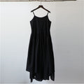 Bohemian Chic Asymmetrical Solid Color Sling Dress