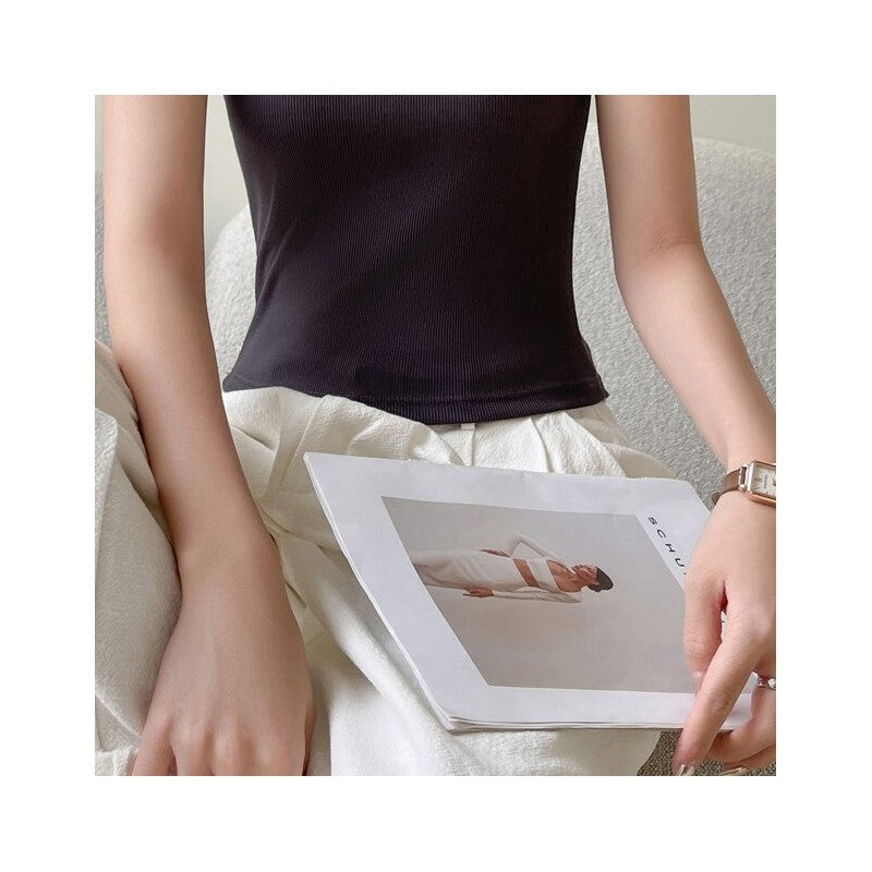 Fitted Short-Sleeve Round Neck Shirt
