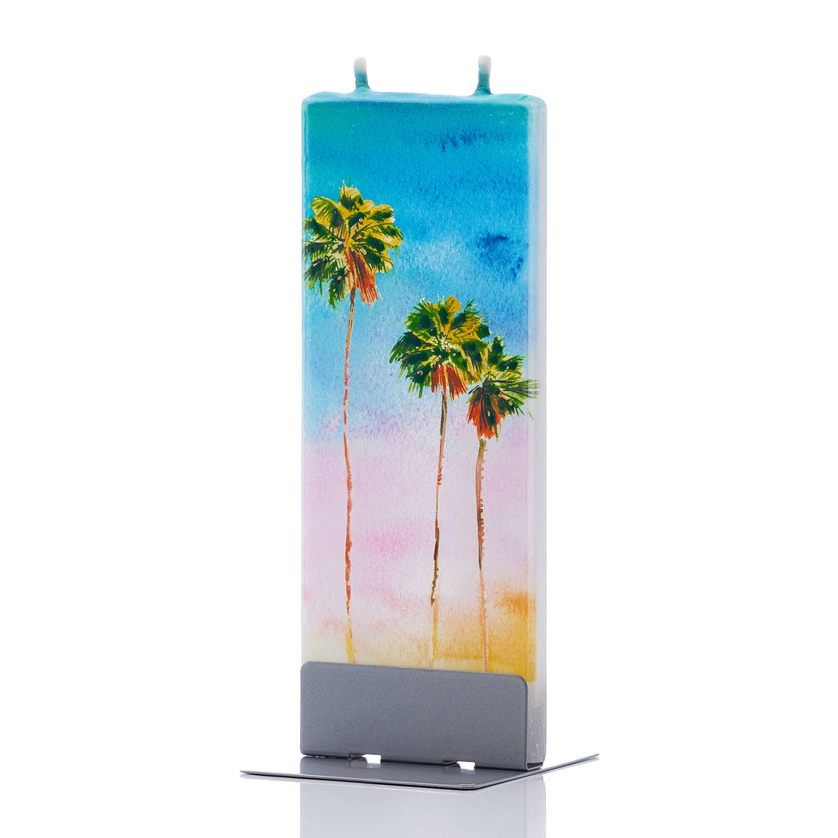 Flatyz Palm Trees in Blue and Pink Sky Candle