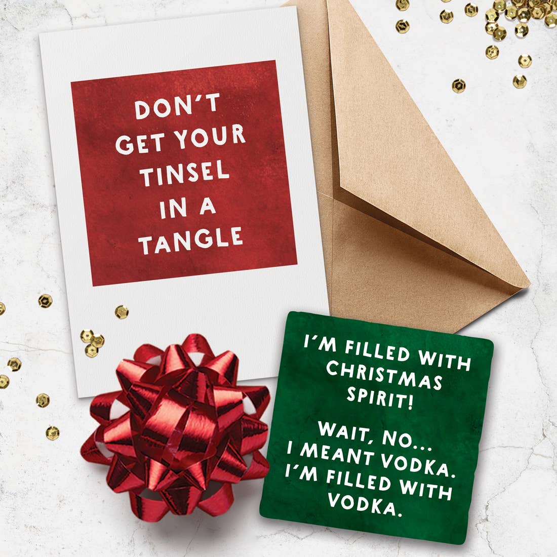If You Want Me To Stop Listening To Christmas Music Marble Coaster
