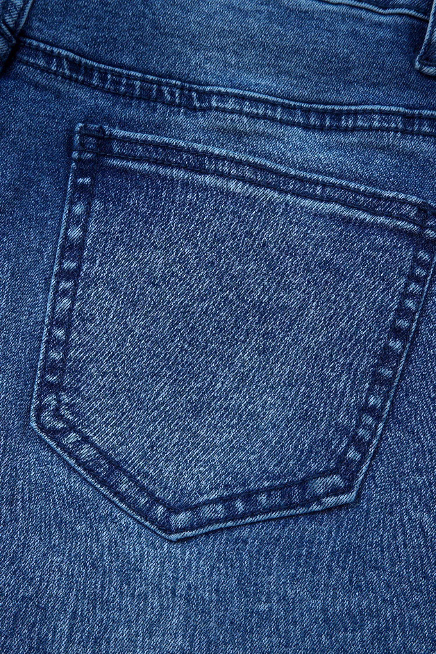Sail Blue Frayed Cropped Straight Jeans
