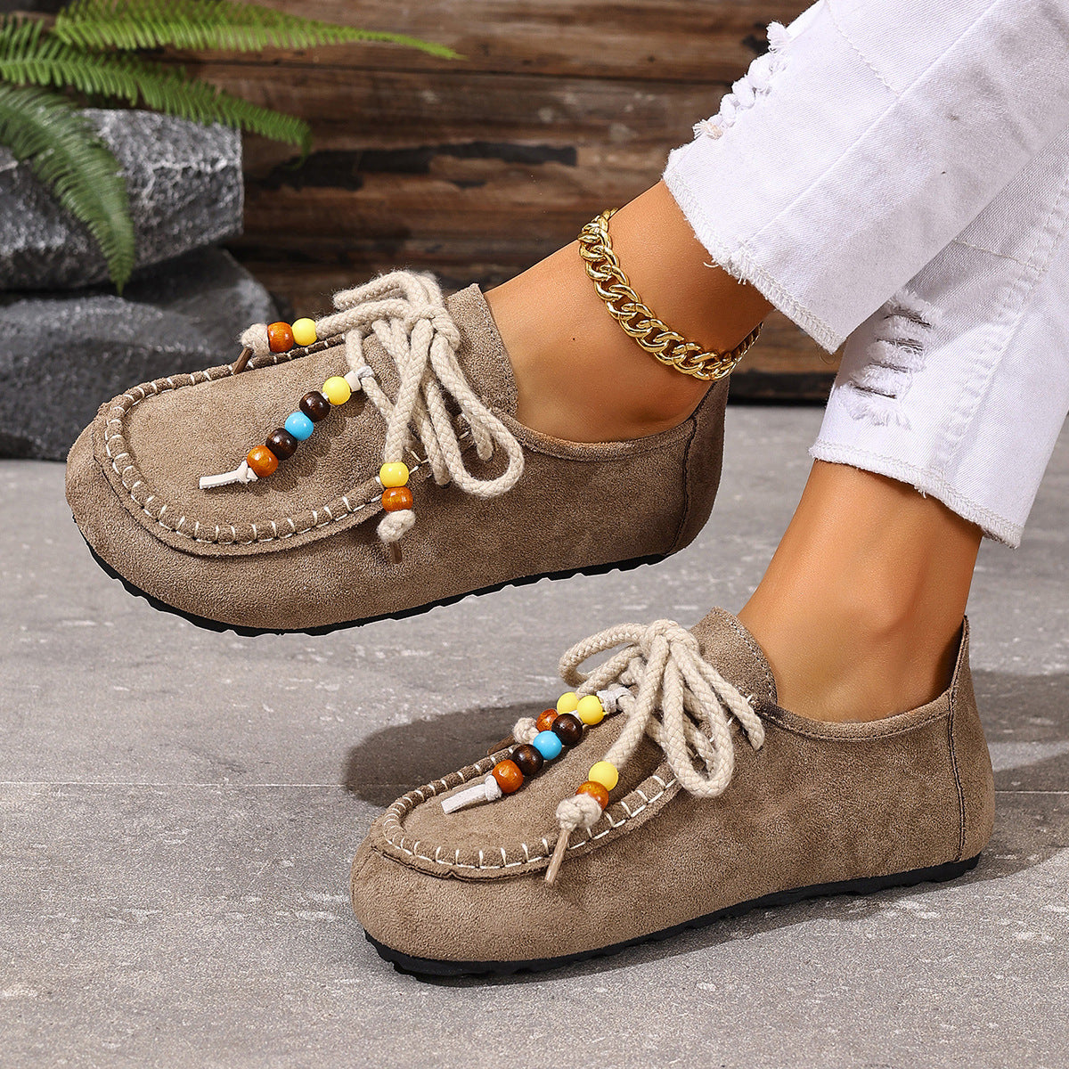 Vintage Suede Casual Loafers