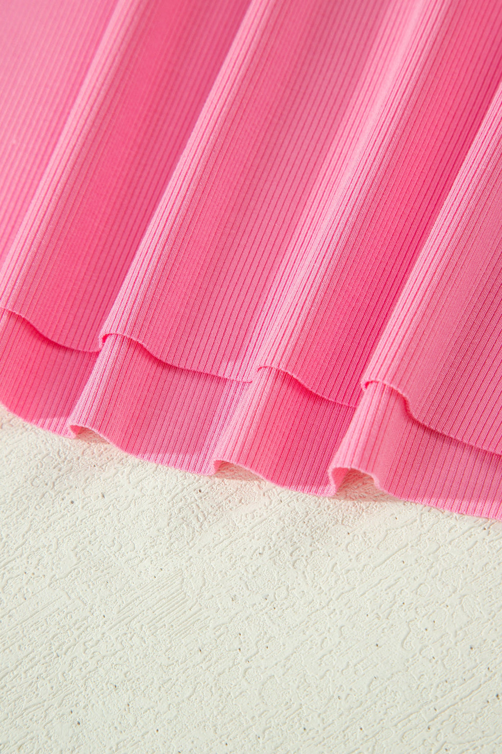 Sachet Pink Slim Tank Top Elastic High Waist Shorts 2pcs Outfit