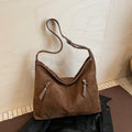 Large Capacity Women's Suede Bucket Bag – Winter Commuter Shoulder Bag