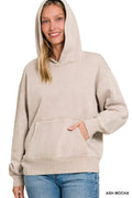 Fleece Acid Wash Kangaroo Pocket Hoodie