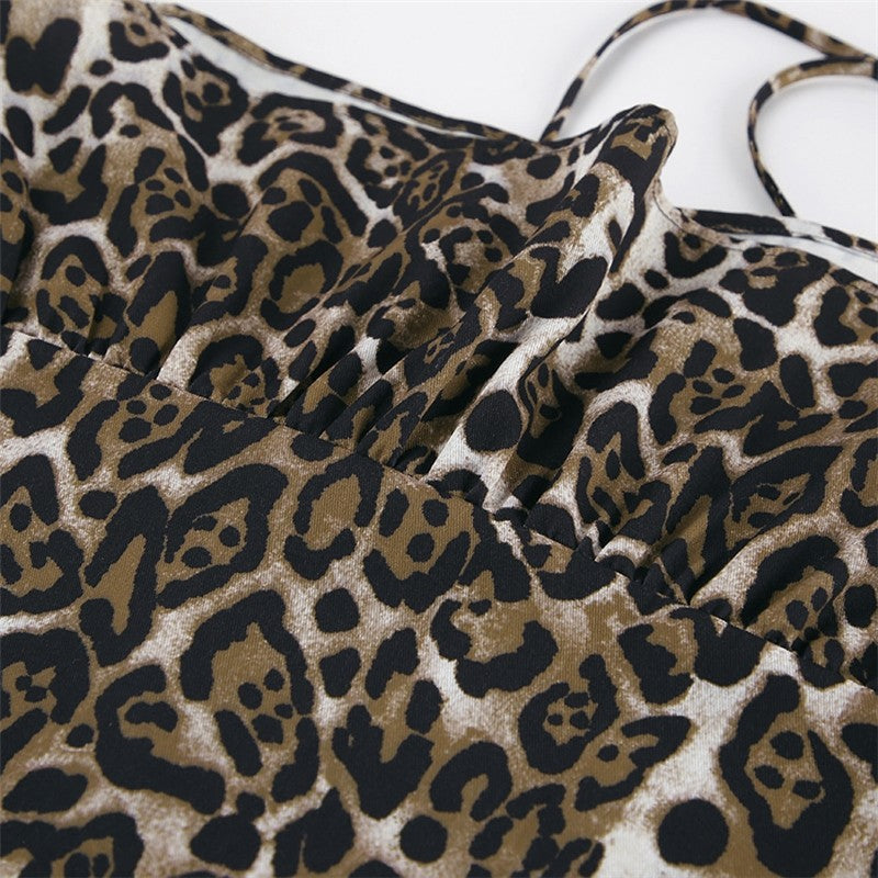 Leopard Print Cardigan and Shorts Lounge Set