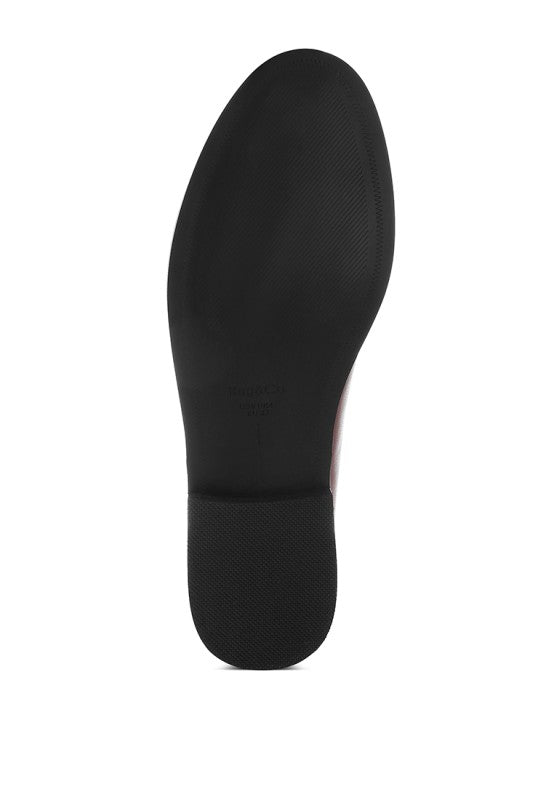 Ninto Low Heel Pleather Loafers