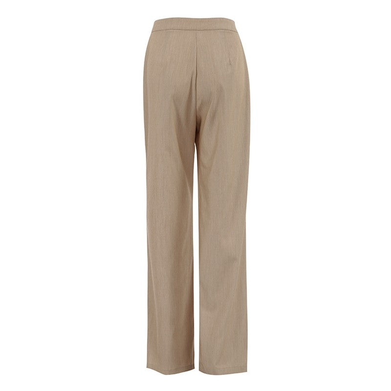High Waisted Wide Leg trousers in Solid Color