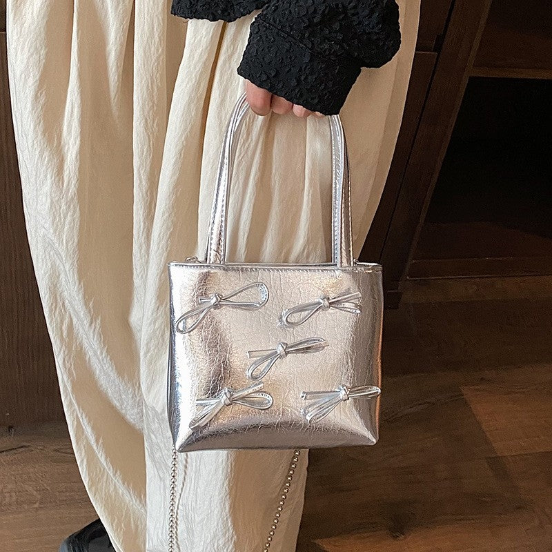 Versatile Chain Single Shoulder Crossbody Handheld Bucket Bag