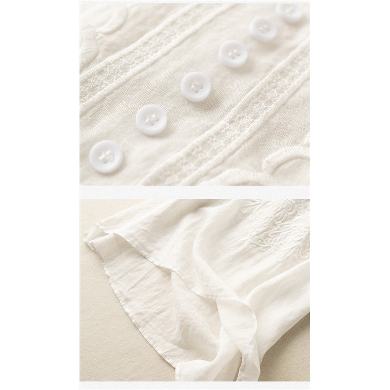 Women's Plus-Size Relaxed Fit Short-Sleeved Embroidery Tee For Summer