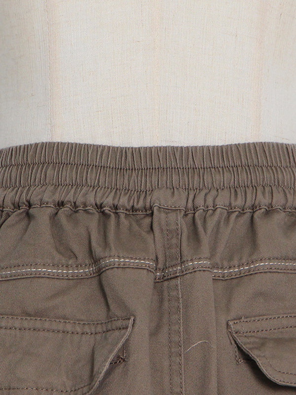 Original Creation High Waisted Loose Split-Joint With Big Pockets Zipper Skirts Bottoms