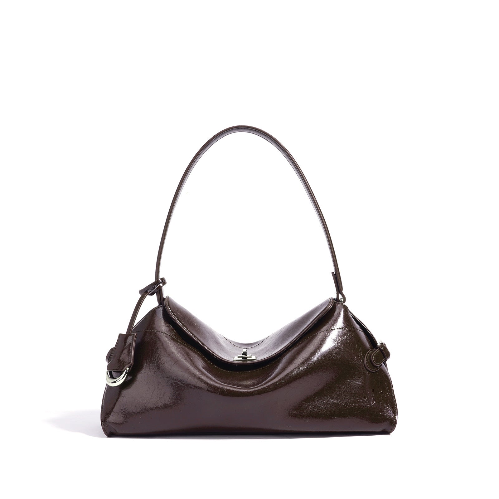 Premium Leather Crossbody Bag for Women - Minimalist Shoulder Bag with Adjustable Strap