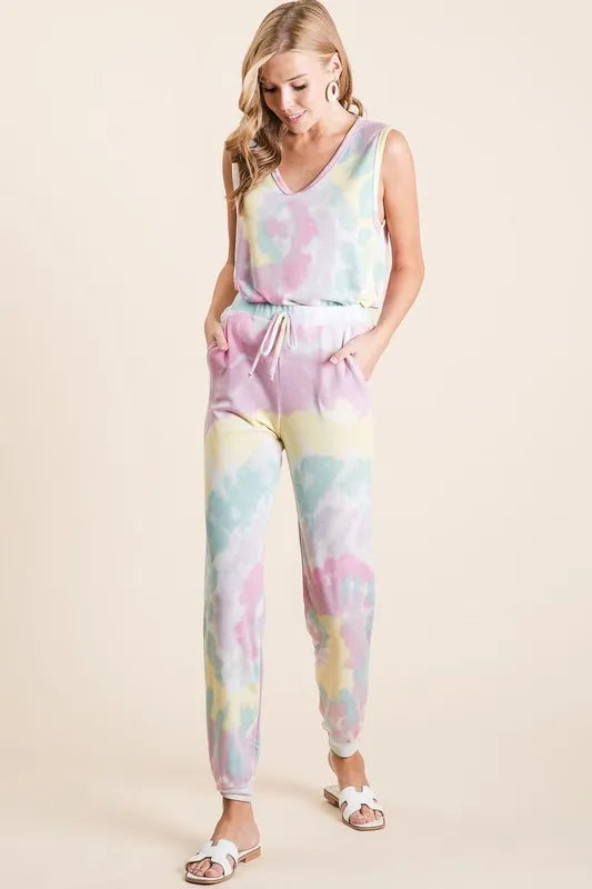 Tie Dye French Terry Casual Pants