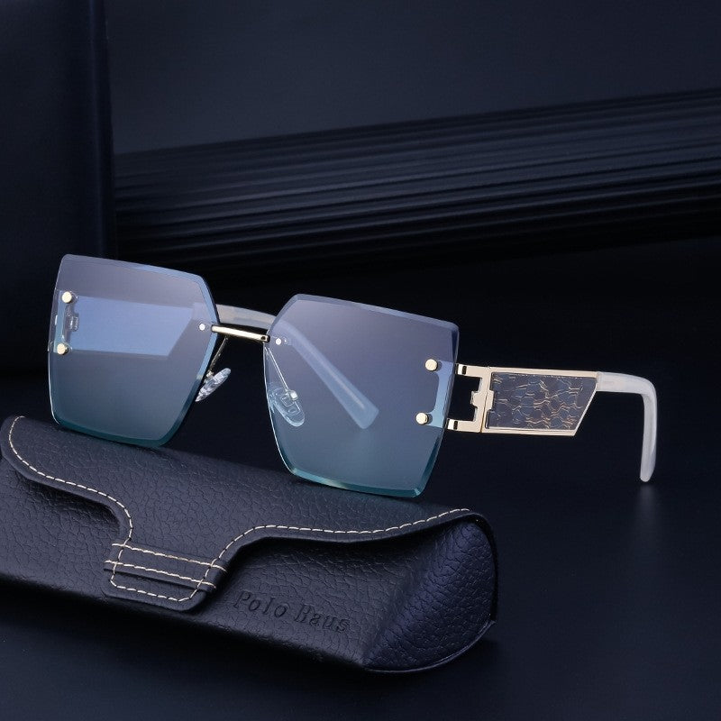 Oversized Square Frame Wide Leg Sunglasses