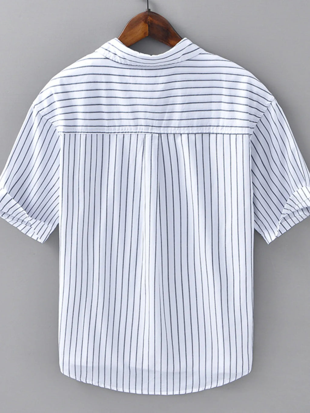 Men's Plus Size Striped Button Up Long Sleeve Shirt