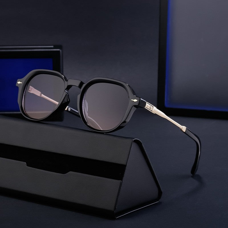 Retro Full Square Frame UV400 UV Protection Outdoor Sunglasses