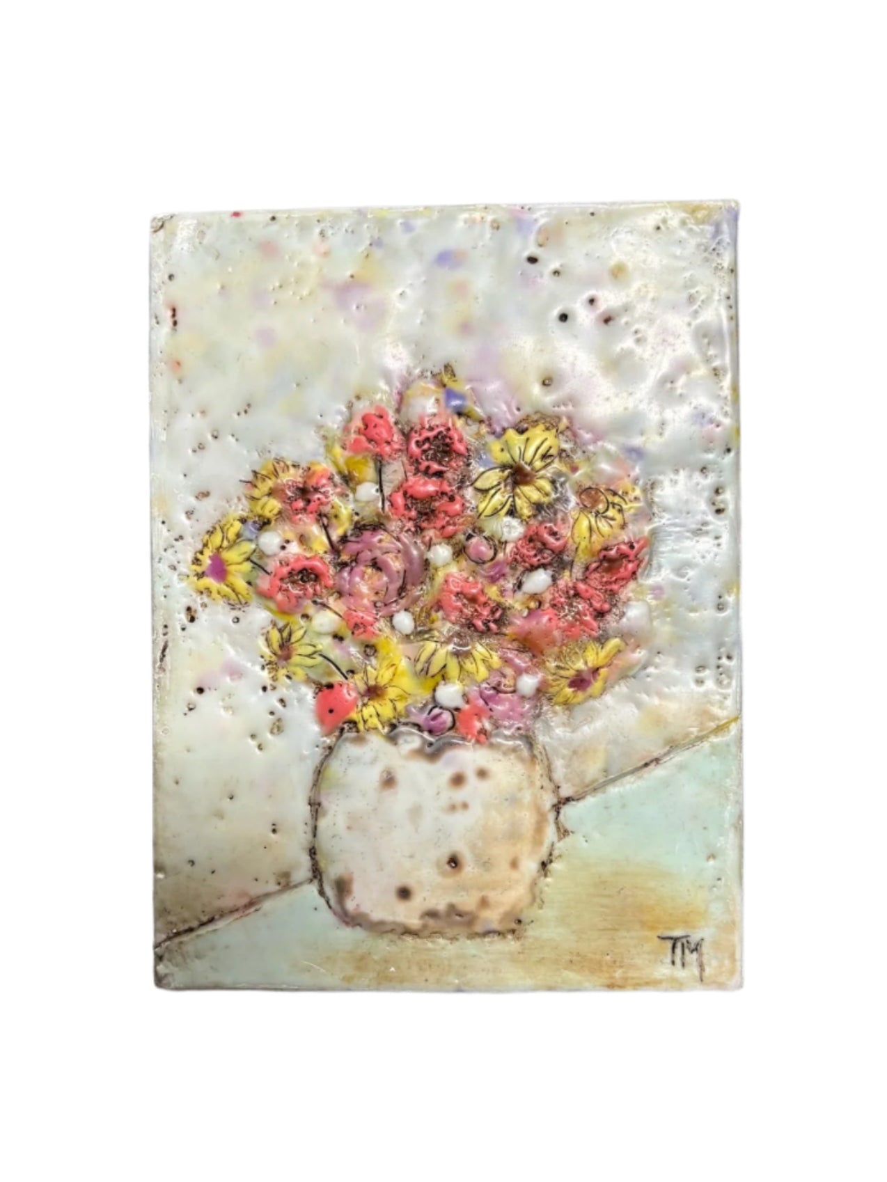 Trish McFerran Spring Flowers Encaustic Art