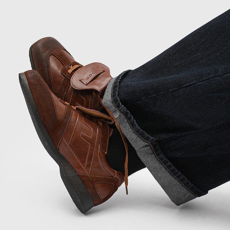 Men's Minimalist Derby Shoes | Microfiber Lace-Up Casual Dress Shoes for Men