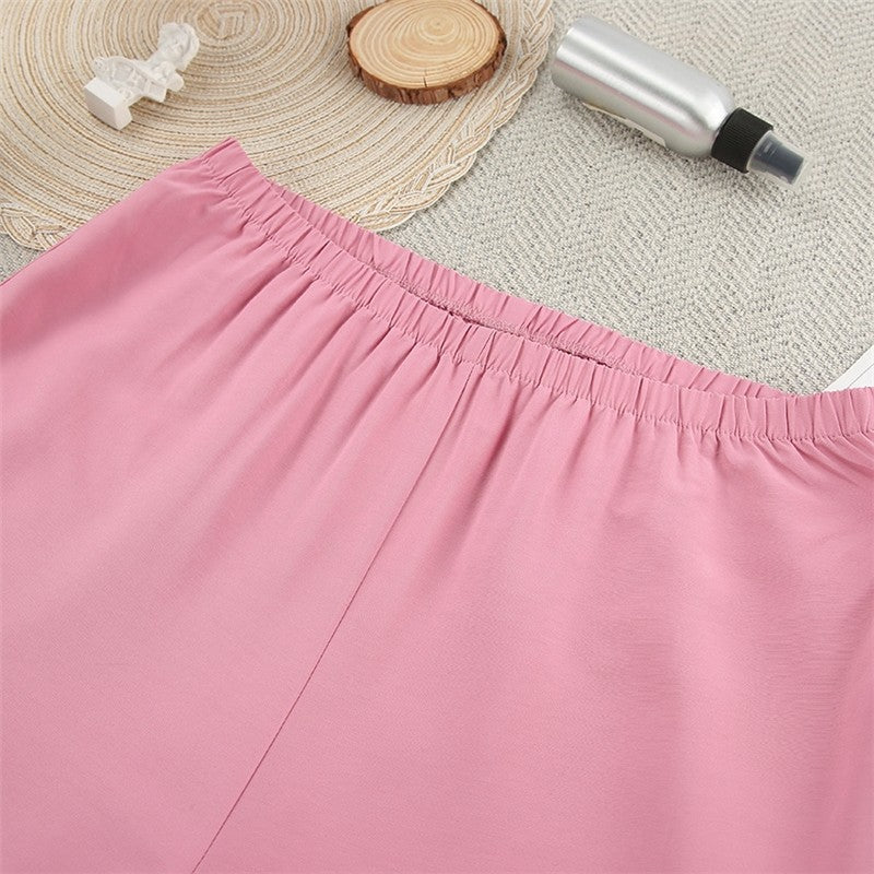 Long Sleeve Lapel Single Breasted Top and Pants Loose Two-Piece Suit Pajama Set
