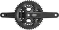 microSHIFT Sword BLK 2x Crankset - 172.mm 9-Speed 48/31t 110/80 Asym BCD JIS Square Taper Spindle Interface BLK