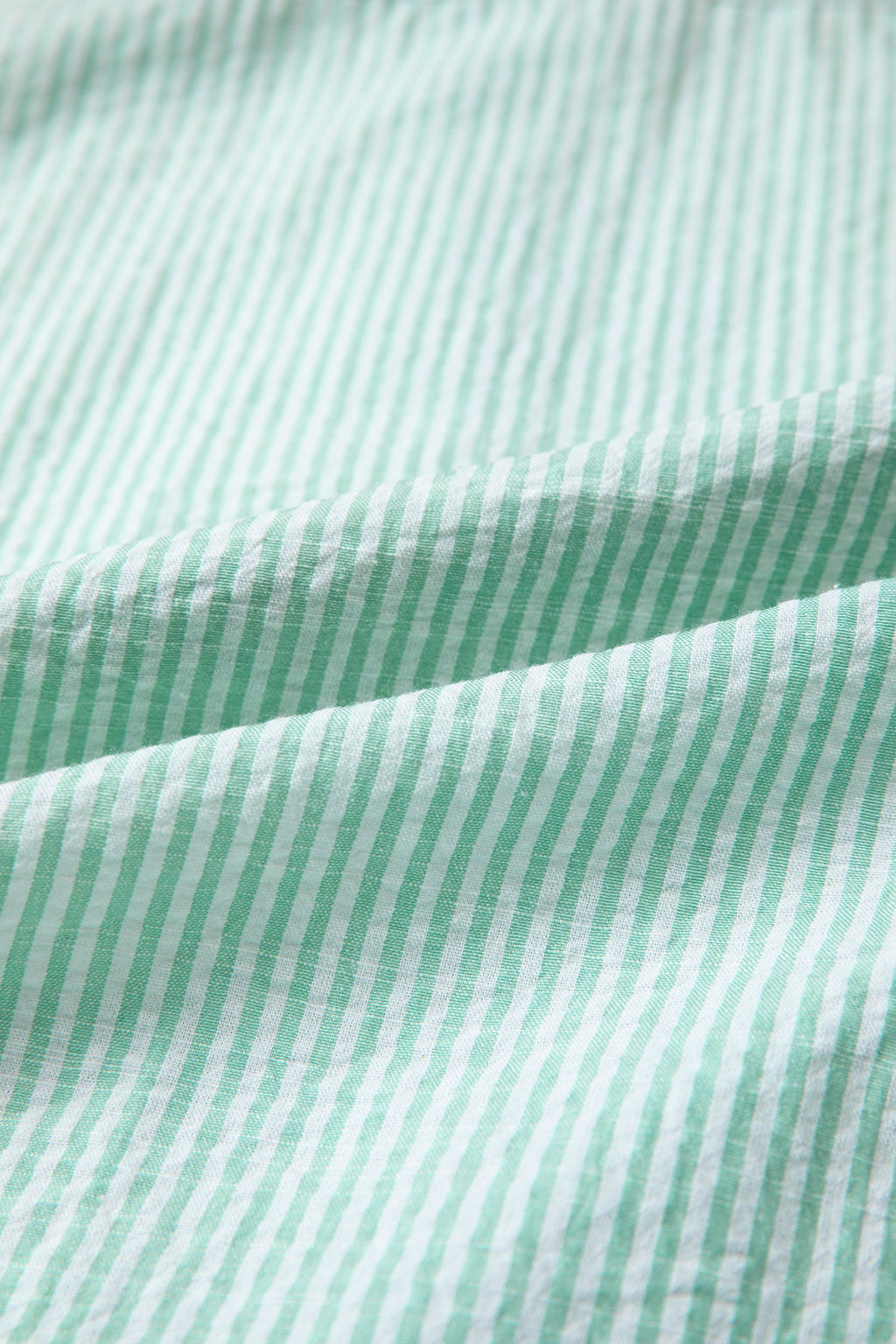 Green Stripe Leopard Contrast Collar Short Sleeve Shirt