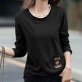 Long Sleeve T-Shirt with Embroidered Patch Pocket