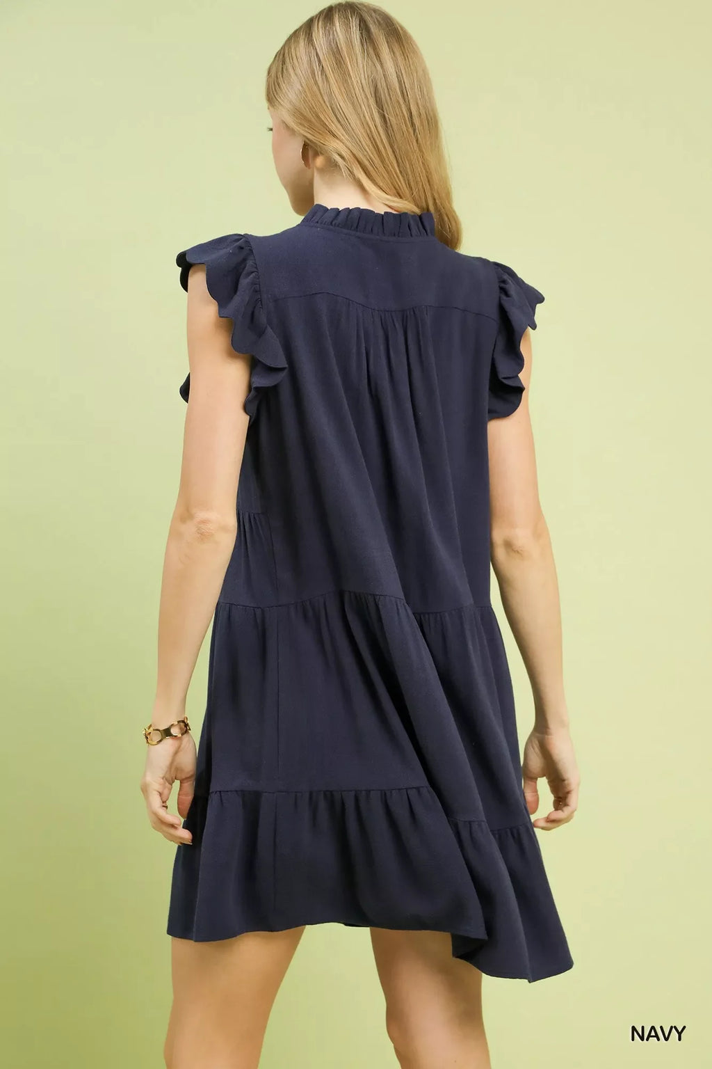 Linen Tiered Baby Doll Dress