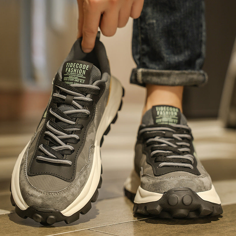 Men's Casual Sporty Sneakers - Comfortable Low-Top Athletic Shoes for Everyday Wear