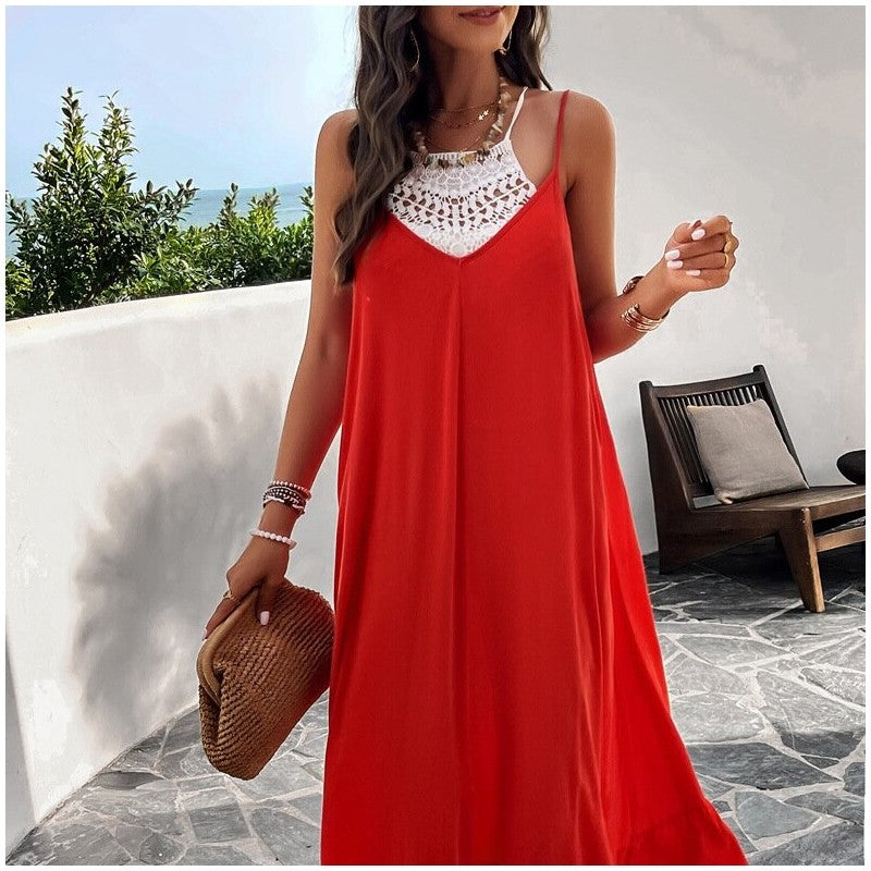 Chic Monochrome Strappy Dress