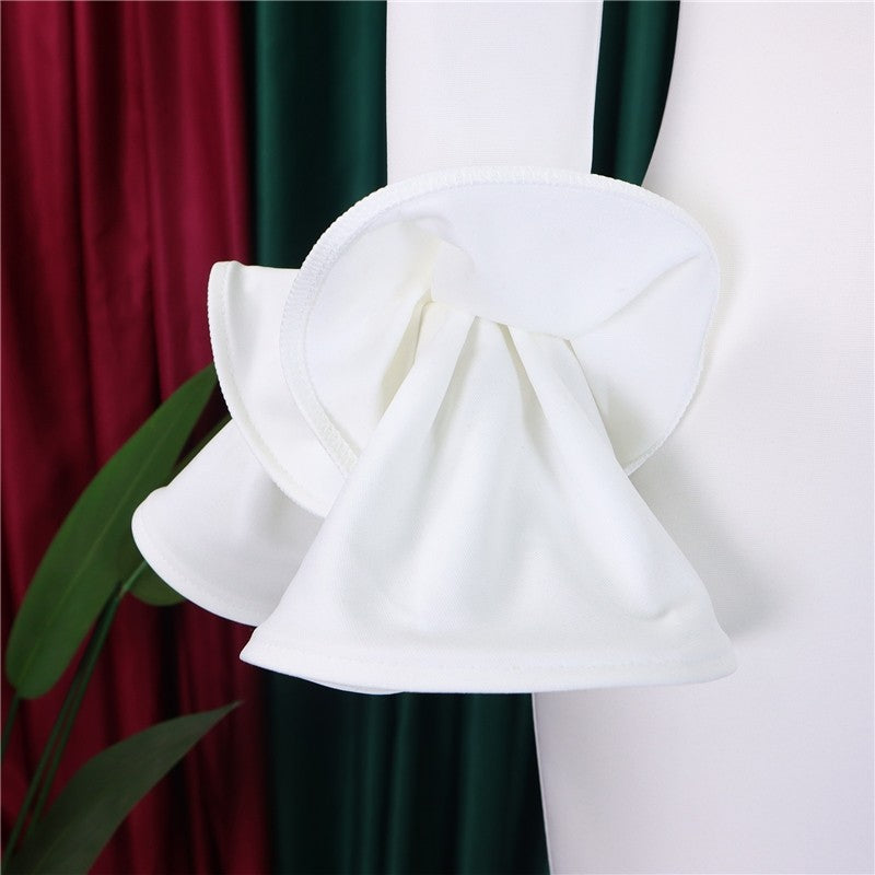 One-Shoulder Solid Color Evening Dress with Slit and Ruffle Sleeve