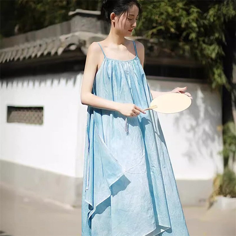 Stylish Tie-Dye Camisole Dress with Unique Design