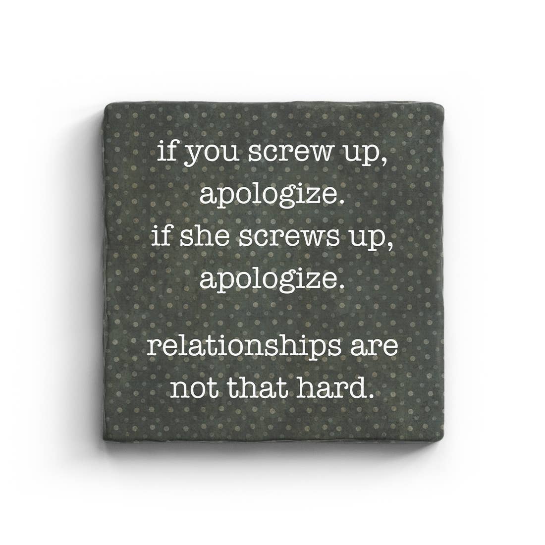 Relationships Marble Coaster