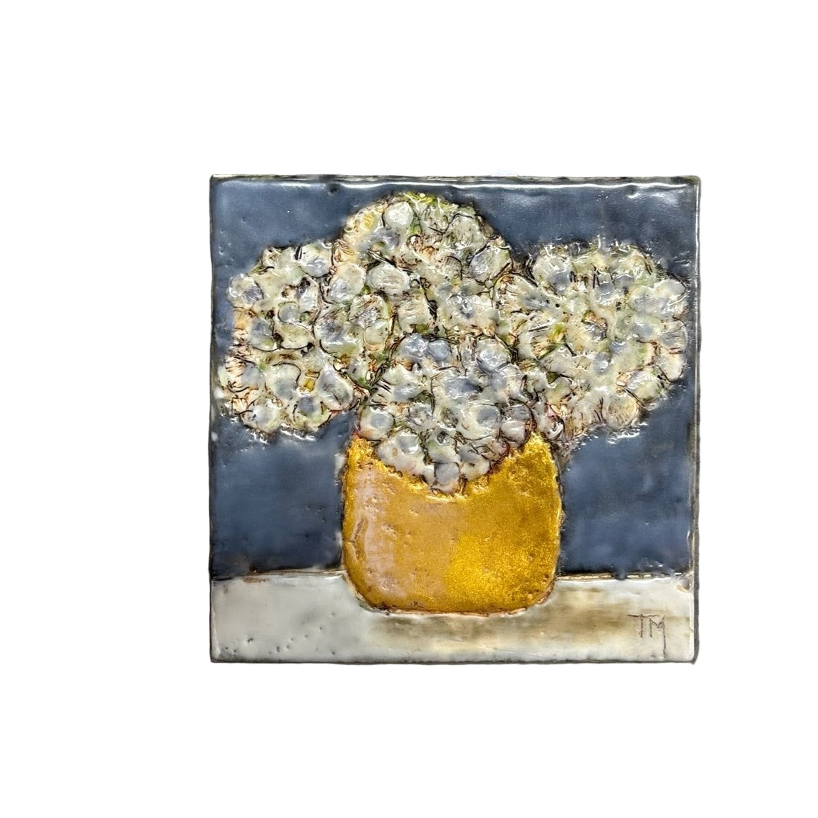 Trish McFerran Hydrangeas Encaustic Art