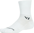 Swiftwick Aspire Quarter Crew Socks - 4" White Large